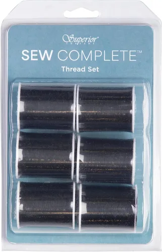 Vista 2 de Superior Threads Hilo de Coser y Acolchado de Poliéster Completo 300 Yardas Carrete 6-Pack (Negro)