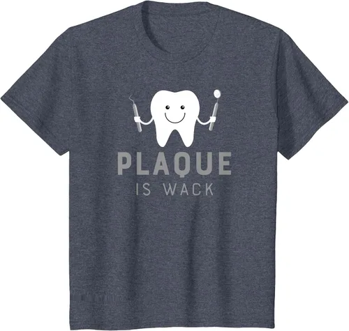 Vista 33 de Plaque is Wack Funny Dental Hygienist T-Shirt Asphalt Grey
