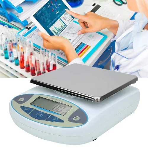 Vista 2 de Balanza digital, 44.1 lbs 0.00 oz Balanza de laboratorio de alta precisión Balanza electrónica analítica digital 100240V (US)