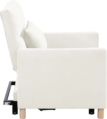 Vista 4 de Linique Sofá cama multifuncional con almohada, sofá convertible 3 en 1 de terciopelo suave, silla de cama extraíble para sala de estar, dormitorio