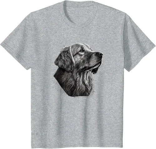 Vista 38 de Camiseta divertida Golden Retriever, Negro
