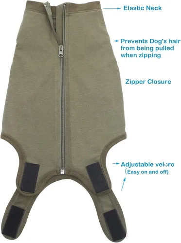 Vista 4 de Traje de recuperación postquirúrgica para perros - después de esterilización, heridas abdominales, recuperación postquirúrgica, antilameduras