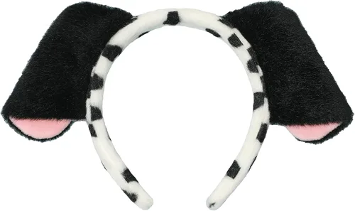 Vista 10 de CHEU Diadema dálmata con orejas de perro y cola para jugar en Halloween