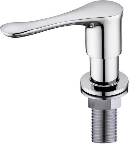 Vista 9 de Dispensador de jabón para fregadero de cocina, dispensador de fregadero integrado negro con cabezal de bomba de latón macizo, resistente a