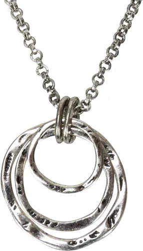 Vista 8 de SPUNKYsoul Collar con colgante de 3 círculos, joyería en capas de cobre