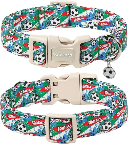 Vista 85 de DOGWONG Collar para perro de San Valentín, collar ajustable de algodón con corazón de caramelo azul, perfecto para perros pequeños a medianos