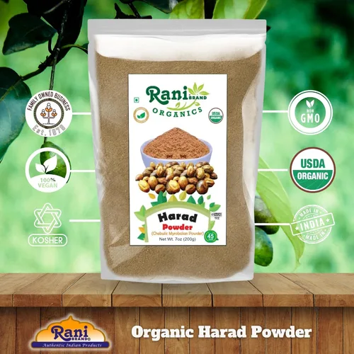 Vista 4 de Rani - Polvo orgánico Harad (polvo de mirobalan chebulic), 7 onzas, totalmente natural, sin color, apto para gluten, vegano, sin OMG, kosher, sin