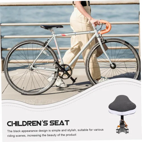 Vista 4 de Cómodo asiento de bicicleta para bicicletas de montaña Asiento de bicicleta montado delantero con cojín Color de liberación rápida