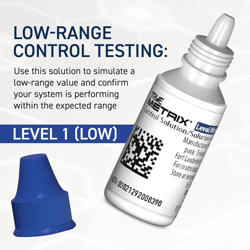 Vista 6 de True Metrix Solución de control Nivel 1, 3 mL Solution for Use with TRUE METRIX Blood Glucose Test Strips and Meter, Use to Confirm Glucose