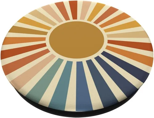 Vista 2 de Sunset Retro Otoño Colores Estilo nostálgico PopSockets PopSockets Estándar PopGrip