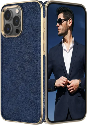 Vista 14 de LOHASIC Funda para iPhone 12 y iPhone 12 Pro - Fundas para teléfono i Phone 12 con borde cromado delgado, fundas de cuero de diseño suave, funda