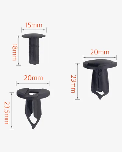 Vista 3 de Lantee Clips de coche – 10 piezas universales de nailon plástico remache clips de sujeción de 0.315 in
