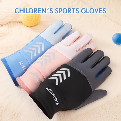 Vista 7 de Guantes de invierno cálidos para niños, ligeros, impermeables y antideslizantes, para ciclismo, patinaje sobre hielo, senderismo, nieve, niños
