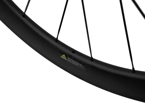Vista 6 de Sunrise Ruedas de carbono para bicicleta, 2.362 in, profundidad, 0.984 in, anchura, juego de ruedas 700c, llanta de ciclismo de carretera