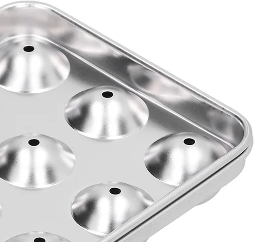 Vista 3 de Bandeja de acero inoxidable 304, herramienta de fabricación de hielo duradera con tapa para el hogar, cocina de verano, fiesta, campamento