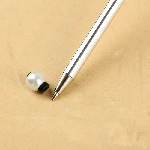 Vista 5 de OPENDGO Bolígrafo de plumas con tallo de metal, pluma vintage refinada plateada para amantes de la escritura escolar 1 bolígrafo de plumas de búho