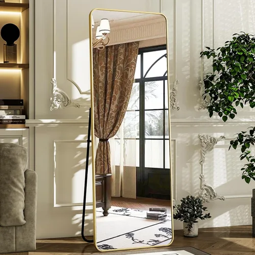 Vista 11 de HARRITPURE - Espejo grande de 71 x 32 pulgadas, espejo de longitud completa con soporte, espejo de cuerpo completo para piso, con marco rectangular