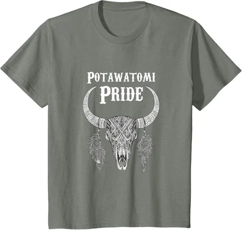 Vista 85 de Potawatomi Pride Tribe Native American Indian Buffalo Camiseta