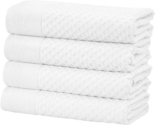 Vista 39 de Great Bay Home - Toallas de mano 100% algodón blanco, 6 toallas de baño suaves para manos, altamente absorbentes y de secado rápido, colección 01