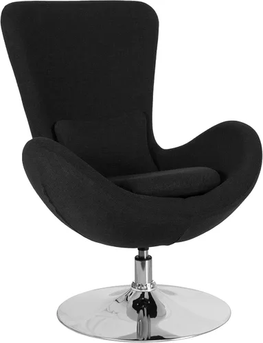 Vista 26 de Flash Furniture Egg Series Grey LeatherSoft Silla de recepción lateral Gris Leathersoft