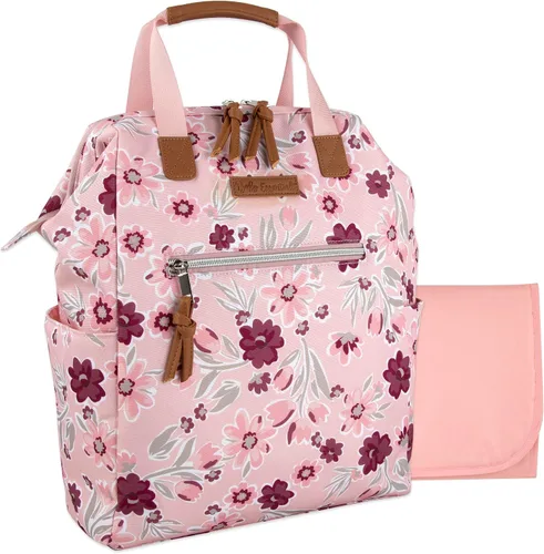Vista 10 de Baby Essentials Super Cooler - Mochila de pañales con marco principal con cambiador, correas de cochecito, compartimento aislado para botella