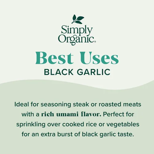 Vista 3 de Simply Organic Sales de Acabado de Ajo Negro, 2.19 onzas
