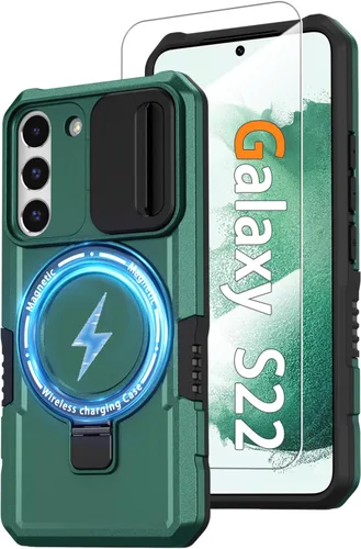 Vista 19 de Funda magnética para Samsung Galaxy Note 20 Ultra con soporte de anillo [con protector de pantalla] [Compatible con carga inalámbrica MagSafe] Funda