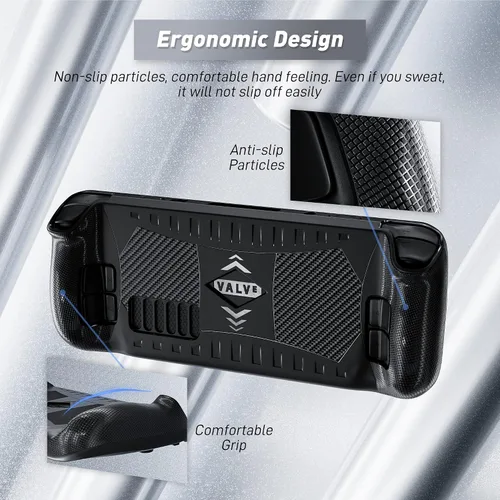Vista 5 de FANPL Funda de TPU para cubierta de vapor cubierta protectora compatible con consola de cubierta de vapor de válvula accesorios de juego con 2