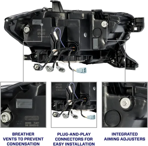 Vista 6 de Form Lighting Faros LED con DRL seleccionable compatible con Toyota Tacoma 2016-2023 (pareja)