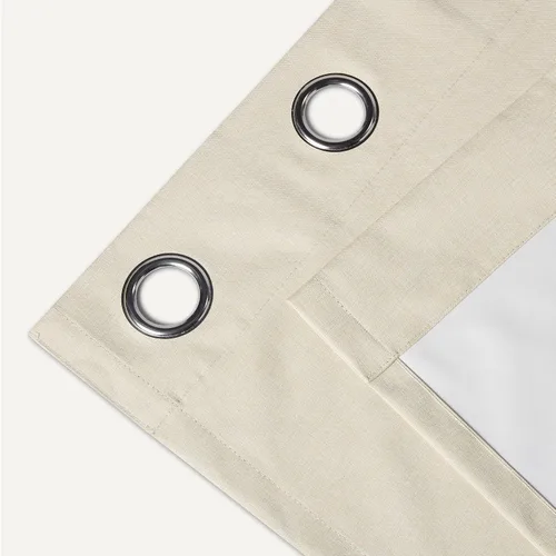 Vista 4 de Amazon Basics Cortinas 100% opacas con ojales, 2 paneles, 52 x 84 pulgadas, beige