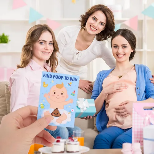 Vista 6 de 50 tarjetas para rascar, divertidos juegos de baby shower, tarjetas creativas para revelar el género, suministros de actividades adecuadas para baby