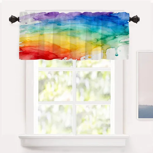 Vista 37 de Shrahala Cortinas de nivel de chakras con mandala beige para ventanas de cocina, paneles de cortina de ventana de mandala multicapa de poliéster