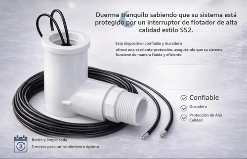 Vista 6 de Interruptor de flotador de CA SS2 Interruptor de seguridad de flotador de CA HVAC El sensor de apagado de condensado de 3/4 pulgadas puede evitar