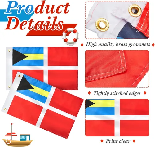 Vista 5 de Irenare 1 bandera de las Bahamas de las Bahamas de cortesía de poliéster para barcos registrados que visitan aguas extranjeras (12 x 18 pulgadas)