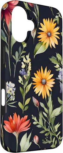 Vista 3 de iPhone 16 Bouquet Acuarela Flores Acuarela Floral Botánico Case