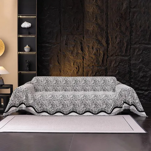 Vista 36 de ROOMLIFE Manta de sofá estilo azteca boho para sillones de 2/3 cojines, fundas de sofá lavables y antideslizantes aptas para mascotas, protector