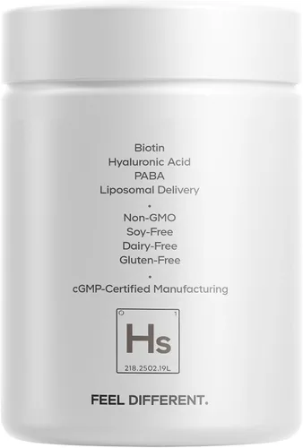 Vista 9 de Codeage - Vitaminas para el cabello, piel y uñas, KeraGEN-IV, Dermaval, Biotina, 60 cápsulas Hair, skin and nails formula with KeraGEN-IV keratin