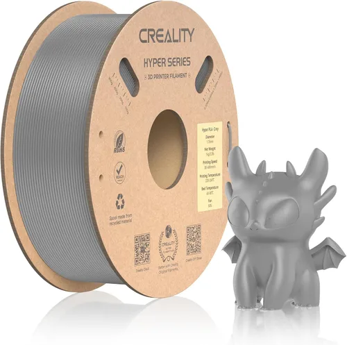 Vista 25 de Filamento PLA oficial de Creality Hyper de 1.75 mm, filamento PLA de alta velocidad de 30-600 mm/s para impresora 3D rápida, precisión dimensional