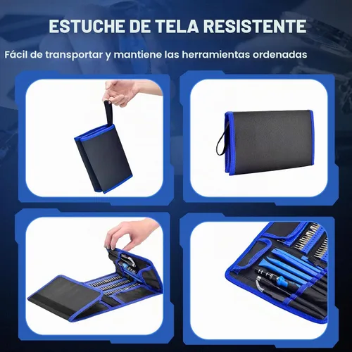 Vista 7 de Juego de destornilladores de precisión de 142 piezas para electrónicos – Kit de herramientas de reparación multi-bit para iPhone, MacBook, laptop