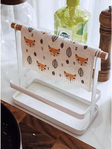 Vista 8 de TREEWOO Juego de 6 paños de cocina reutilizables suecos de algodón natural, lavables para el hogar, comedor, esponjas de limpieza súper absorbentes