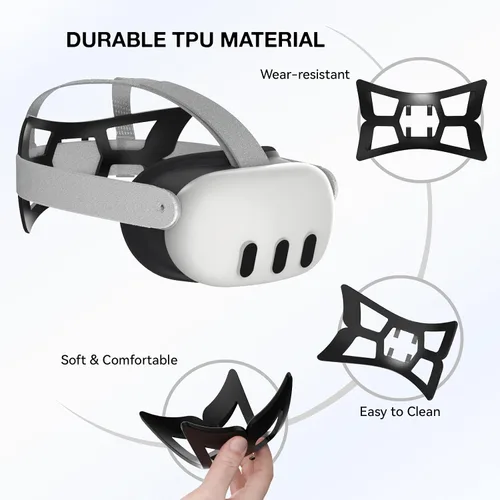 Vista 4 de VR Head Strap Pad for Meta Quest 3 Headset Accessories, TPU Head Strap Cushion for Oculus Quest 3 Original Head Strap, Bracket for The Back of The