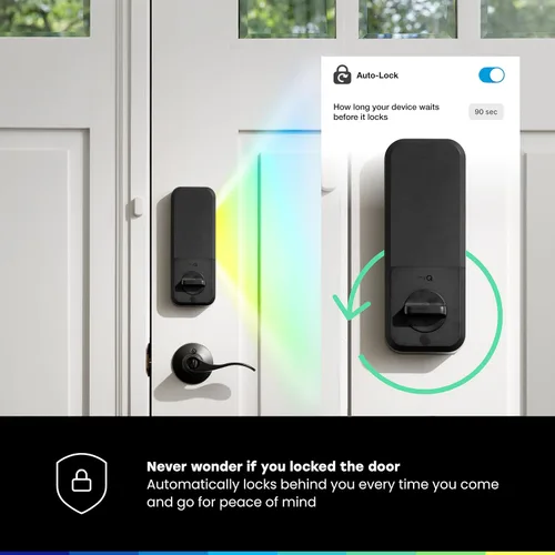 Vista 5 de myQ Smart Access Starter Kit: Secure View™ Smart Lock 3 en 1 + teclado de video para puerta de garaje + kit adaptador + timbre myQ, códigos PIN