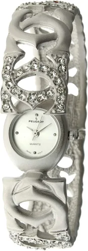 Vista 2 de Peugeot - Reloj de pulsera para mujer color plateado mate con doble C