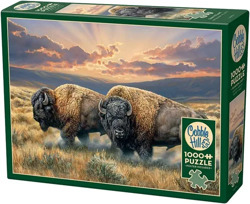 Vista 4 de Cobble Hill - Rompecabezas de 1000 piezas, Dusty Plains, póster de muestra incluido