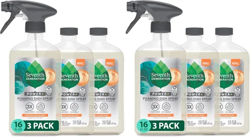 Vista 13 de Seventh Generation Espray Espumoso para Platos, 3X Luchadores contra la Grasa, Sin Fragancia ni Colorantes, 16 Fl. Oz.