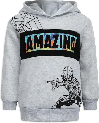 Vista 2 de Marvel Spider-Man - Conjunto de sudadera con capucha y pantalones para niños pequeños y grandes - Azul o rojo o gris