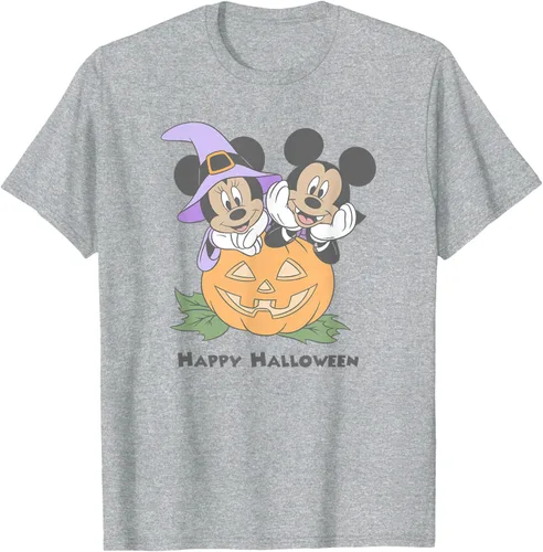 Vista 37 de Disney Mickey and Friends Halloween Pumpkin Mickey & Minnie Camiseta Blanco