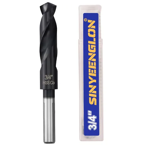Vista 28 de 1inch Drill Bit for Metal and Hardened Steel, M35 Cobalt 1/2 Inch Reduced Shank Industrial Grade Heavy Duty Drill Bit, with Index Storage Case