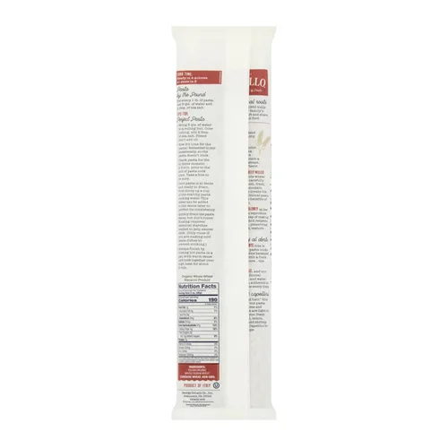 Vista 2 de DeLallo Pasta Linguine de trigo entero, bolsa de 1 libra, (paquete de 8), 100% orgánica, fideos integrales, hecha con trigo duro entero, corte