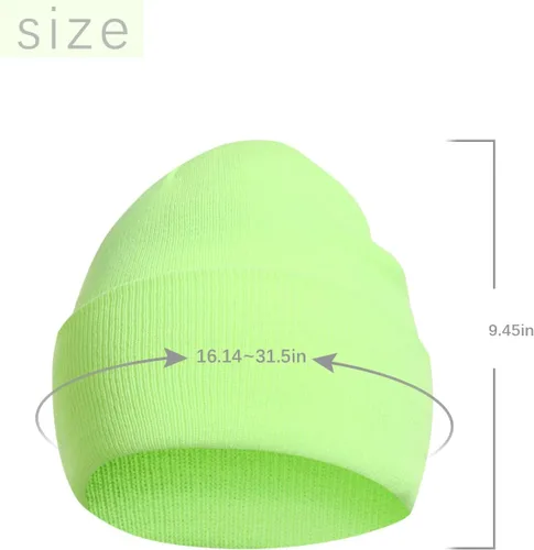 Vista 3 de ecodudo Gorros de acrílico para mujeres y hombres, gorro de punto suave y cálido con puños